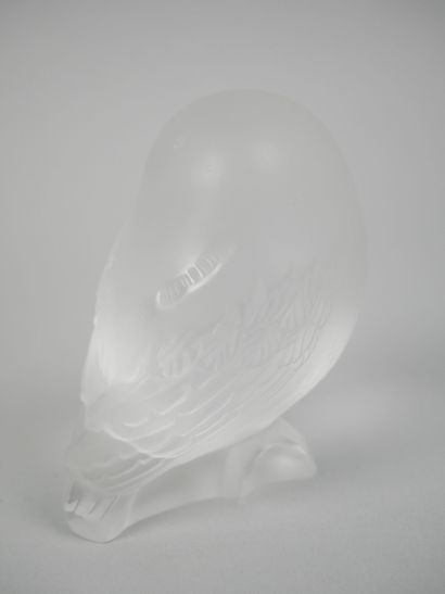 LALIQUE FRANCE
Owl
Partially frosted crystal...