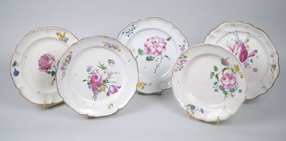 STRASBOURG
Set of five earthenware rimmed...