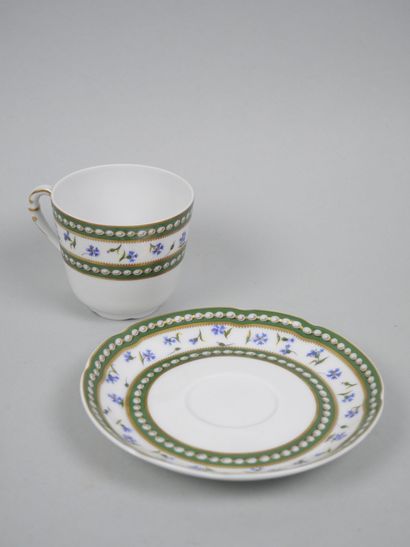LIMOGES
- Porcelain cup and saucer decorated...