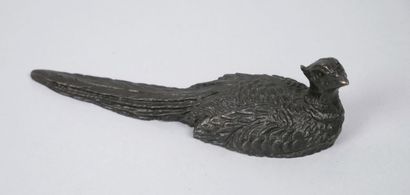 Small pewter pheasant with black patina
Length:...