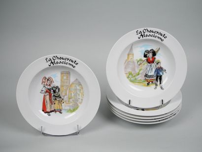 LIMOGES for KANTERBRAU
Suite of 5 porcelain...