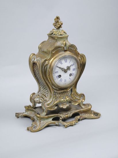 Small ormolu cartel decorated with foliage,...