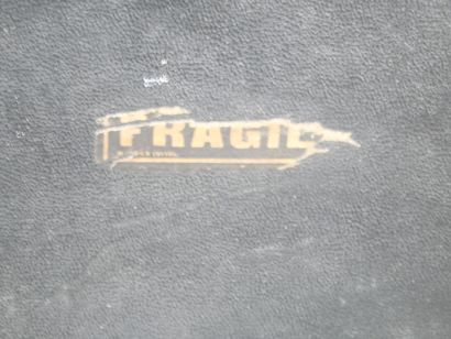 Important car trunk in wood covered with...