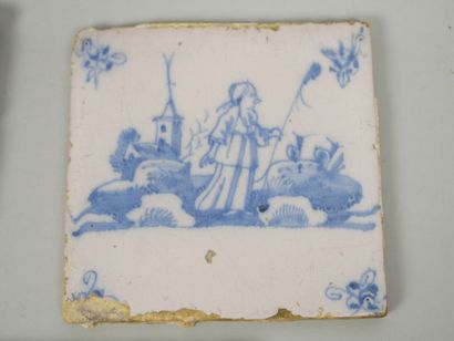 DELFT
Set of fifteen earthenware tiles with...