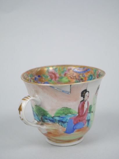 CHINA CANTON
Porcelain cup and saucer with...