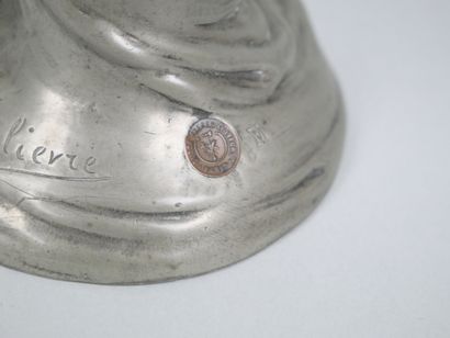 After Édouard LELIEVRE (1856-1945) 
Pewter...