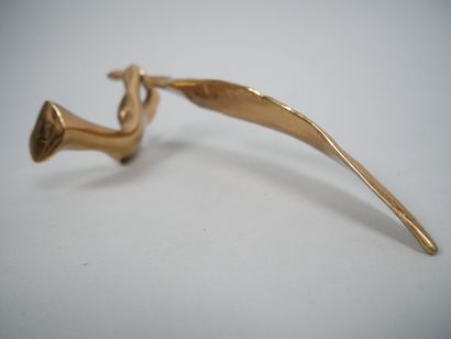 Yves LOHE (Born 1947)
Hand with pen 
Bronze...