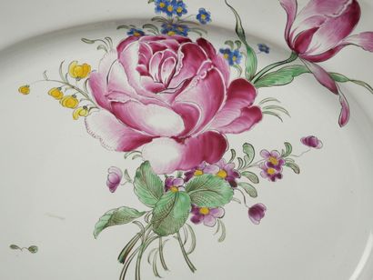 STRASBOURG 
Earthenware oval dish with contoured...