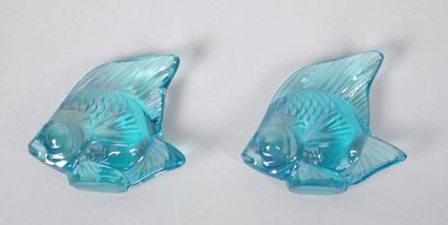 LALIQUE FRANCE
Fish
Subject in turquoise-blue...