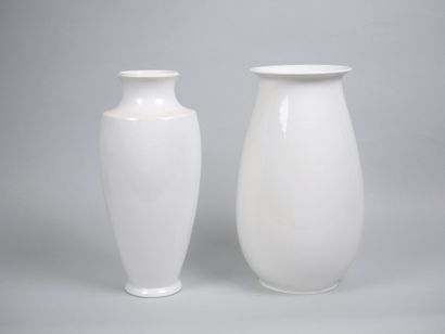 SEVRES
Set of two white porcelain vases,...