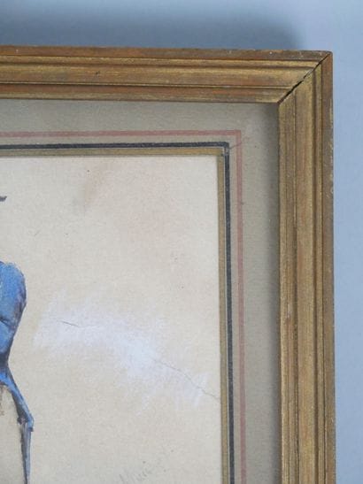 19th century school 
Man with bicorne
Watercolor...