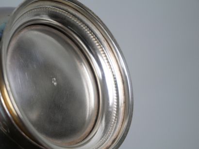 Part of a silver-plated tea service decorated...