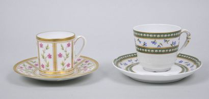 LIMOGES
- Porcelain cup and saucer decorated...