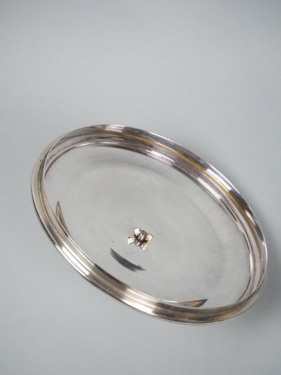 Silver-plated covered vegetable dish, with...