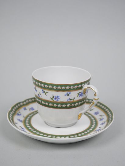 LIMOGES
- Porcelain cup and saucer decorated...