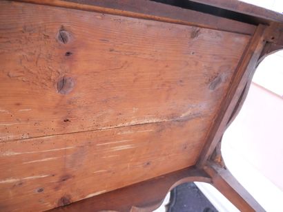 Sloping desk in molded cherrywood, opening...