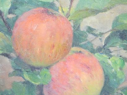 Modern School
Apples
Oil on canvas signed...