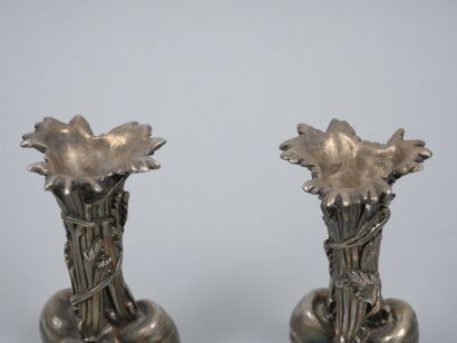 CHRISTOFLE
Pair of silver-plated 