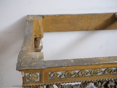 Rectangular console table in finely carved,...