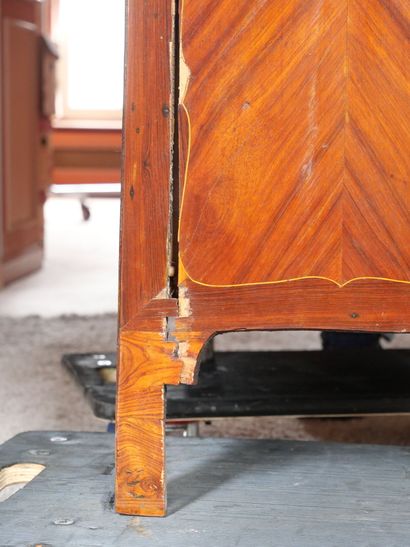 Rosewood veneered desk with butterfly wings,...