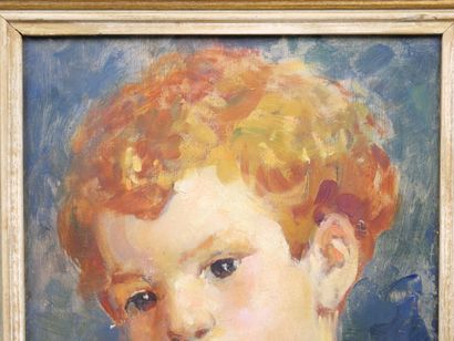 Modern School
Child's face
Oil on panel signed...