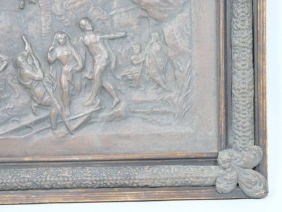Sheet metal bas-relief depicting the Abduction...