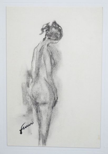 Francine SERRER (20th century)
Female nude
charcoal...