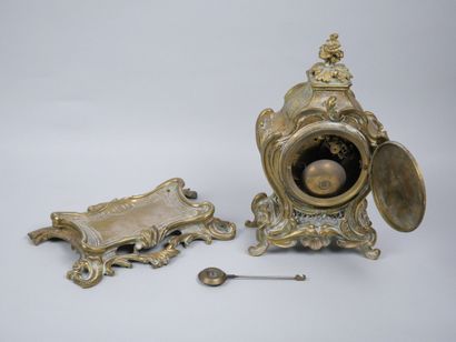 Small ormolu cartel decorated with foliage,...