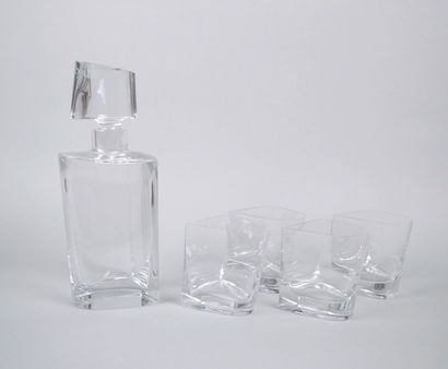 SEVRES
Oblique-shaped crystal whisky service...