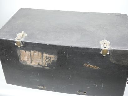 Important car trunk in wood covered with...