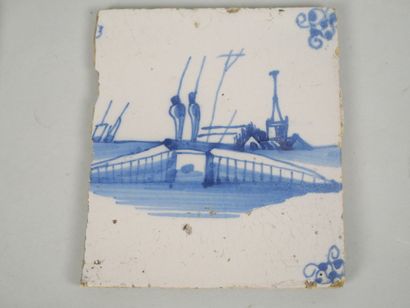 DELFT
Set of fifteen earthenware tiles with...