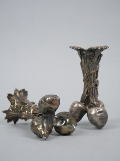 CHRISTOFLE
Pair of silver-plated 