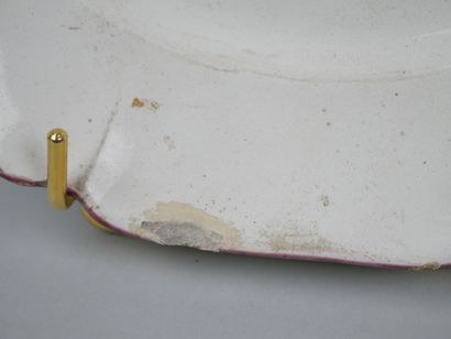APREY and SCEAUX
Two rimmed earthenware plates...