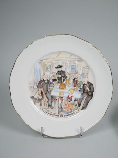 LIMOGES for KANTERBRAU
Suite of 5 porcelain...