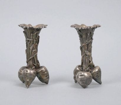 CHRISTOFLE
Pair of silver-plated 