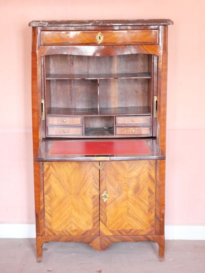 Rosewood veneered desk with butterfly wings,...
