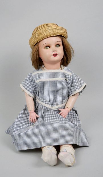 UNIS FRANCE
Talking doll in composition,...