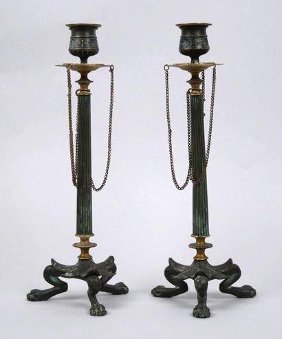 In the taste of BARBEDIENNE
Pair of bronze...