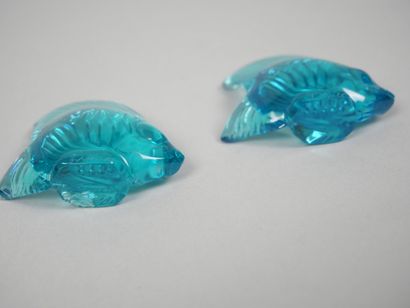 LALIQUE FRANCE
Fish
Subject in turquoise-blue...