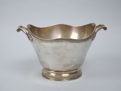 Ice bucket in silver 950 thousandths, the...