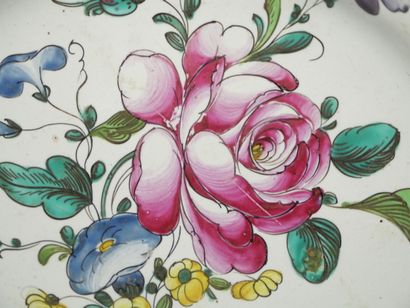 APREY and SCEAUX
Two rimmed earthenware plates...