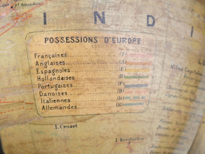 1:40,000,000 terrestrial globe by Joseph...
