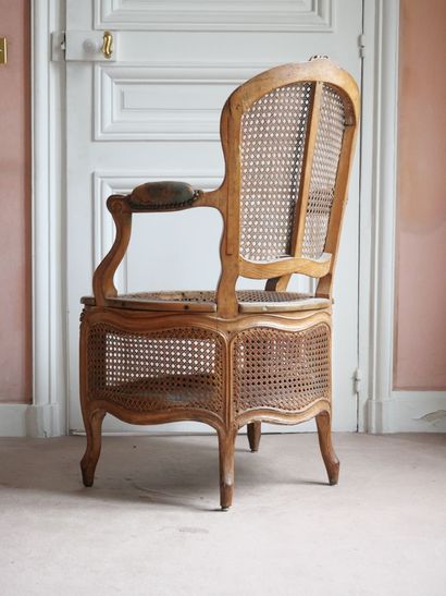 A molded and carved beechwood cabriolet-shaped...