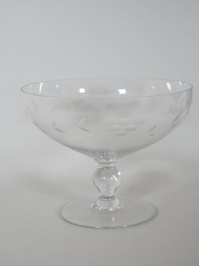 Glass set including :
- A cobalt-blue glass...