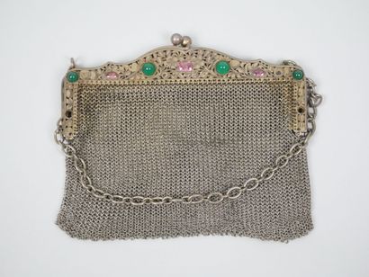 800-thousandth silver alms purse with openwork...
