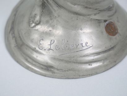 After Édouard LELIEVRE (1856-1945) 
Pewter...
