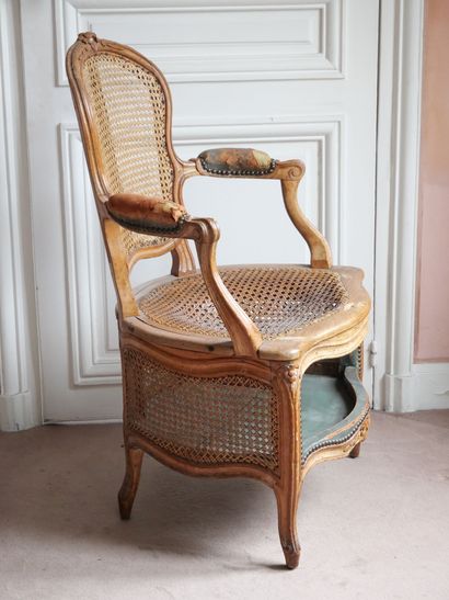 A molded and carved beechwood cabriolet-shaped...