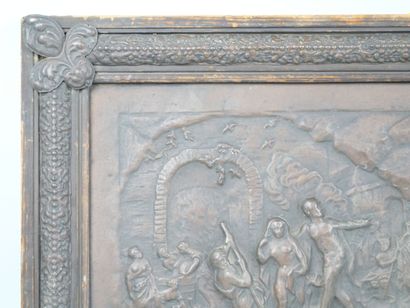 Sheet metal bas-relief depicting the Abduction...