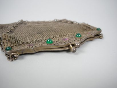 800-thousandth silver alms purse with openwork...