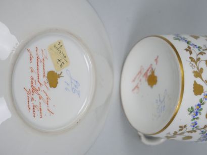 LE TALLEC 
Porcelain cup and saucer with...
